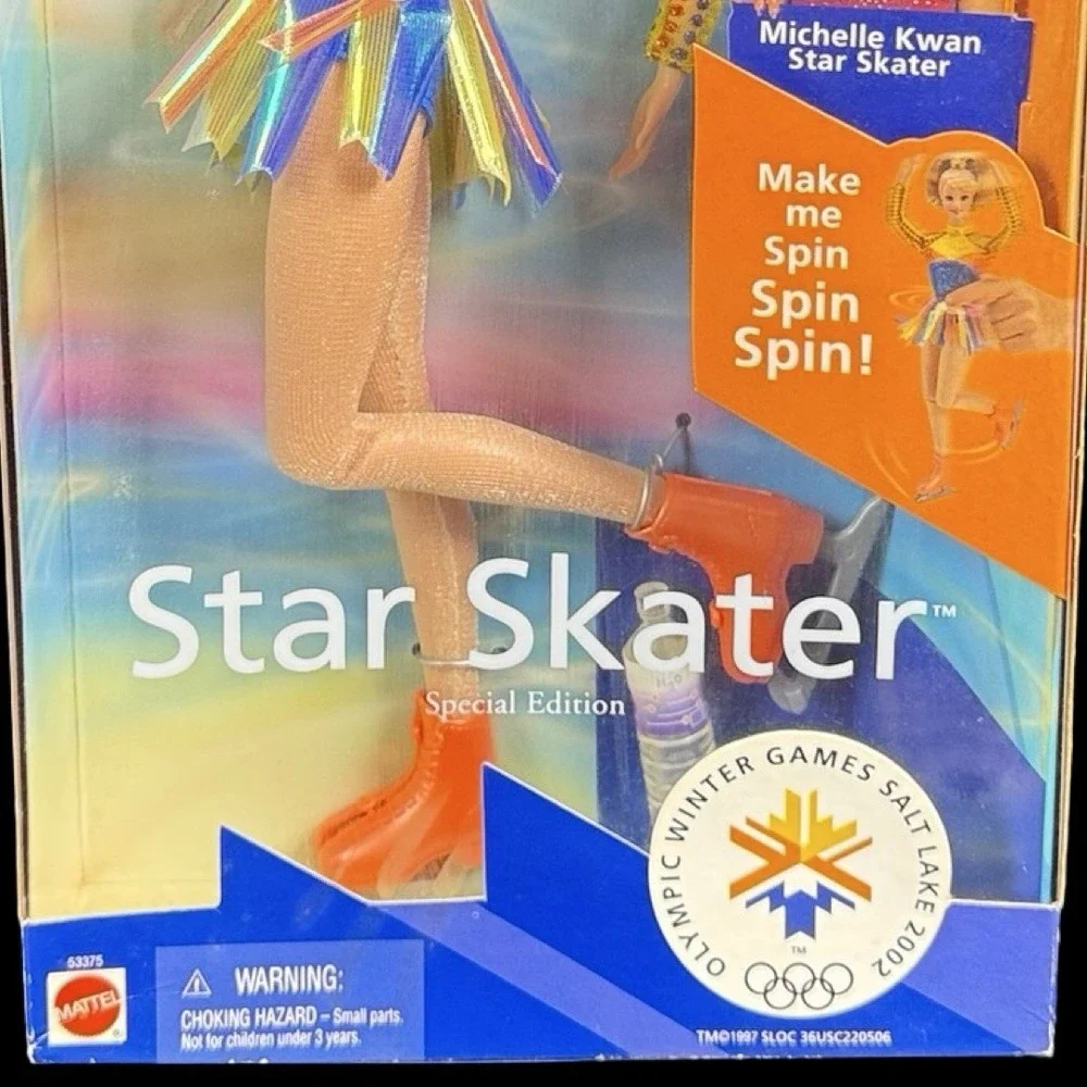 Mattel Star Skater Barbie Doll Olympic Winter Games #53375 2002 NIB READ